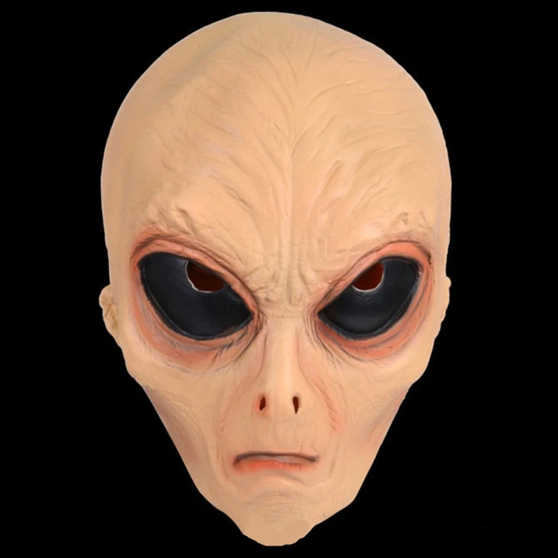 Funny Halloween Party Mask Alien Mask Horror Faceless Man Masks Creepy Alien Full Headgear Latex Helmet Carnival Party Decor