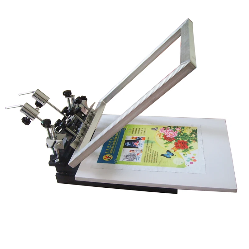 

NS103 Manual Micro-Adjustable Hand bench top 1 color screen printing equipment with 3 pallets mirco adjust