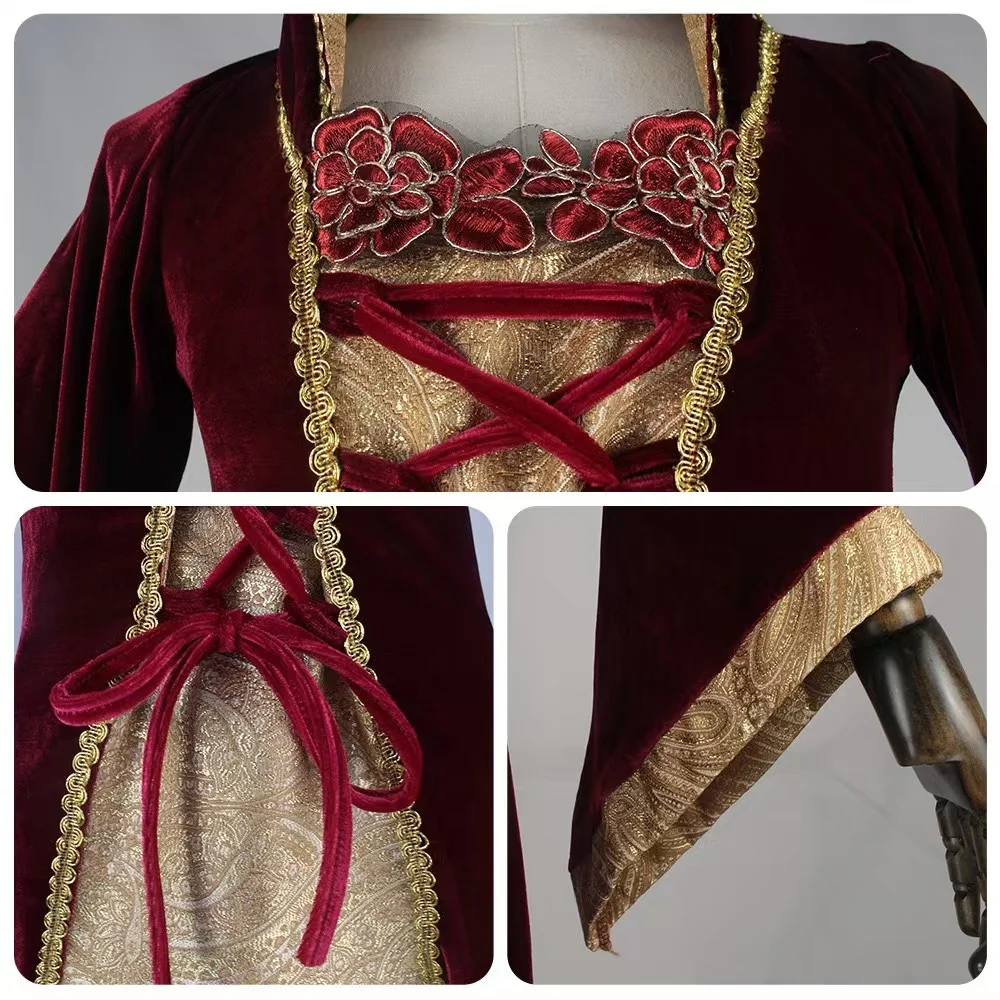 Abito lungo palazzo retrò europeo lussuoso costume da palcoscenico cosplay regina set sexy