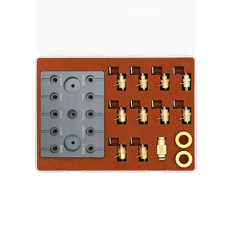 詰め合わせメインスプリングワインダー時計ムーブメント修理ツールキットのセット、高強度ステンレススチールアーバー付き、さまざまなモデル-w0466