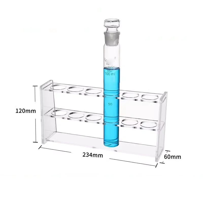 Lab 100mlx6 Organic glass colorimetric tube rack+6 pieces 100ml Glass colorimetric tube