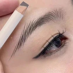 Double-Ended Microblading Eyebrow Pencil Waterproof Long Lasting Grayish Brown Eyebrow Pen Professional Eyes Makeup for Women