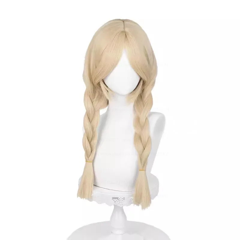 Anime Anne Lester parrucca donna Pre intrecciata bionda leggera parrucca dorata Cosplay parrucche Anime parrucche sintetiche resistenti al calore + cappuccio parrucca