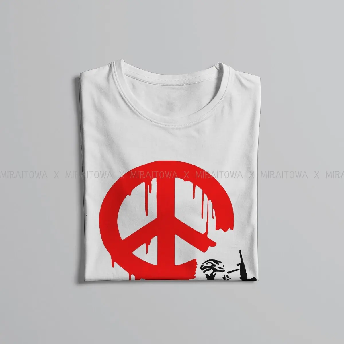 Peace Soldiers  Harajuku TShirt Banksy Graffiti Street Artist Creative Streetwear Comfortable T Shirt Men Tee Special Gift