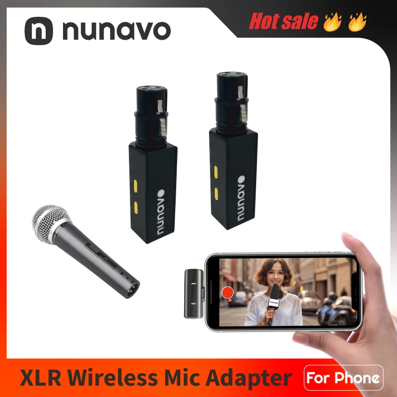 

Wireless Microphone Converter XLR Transmitter Receiver Transmission For Phone Android Smartphone telephone Interview live stream