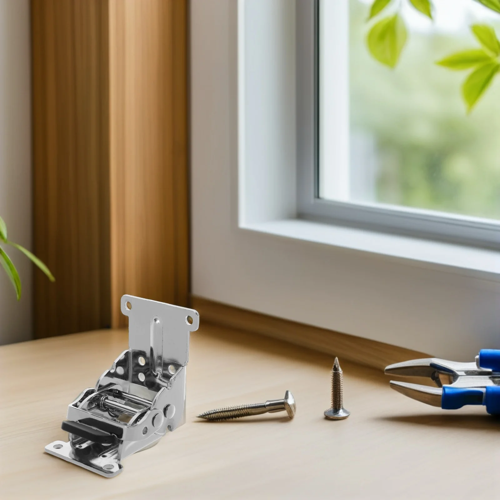 

2Pcs Heavy Duty Self-Locking Folding Hinges Foldable Table Frame Brackets for Furniture Legs Bed Workbench Concealed Support