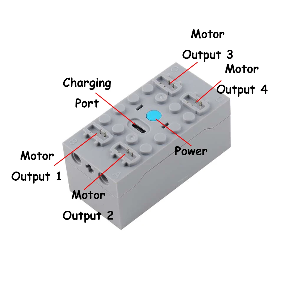 4CH Remote Control Set APP Programming Power Pack Compatible with legoeds Buggy Motor DIY Car Mechanical Group Power Conversion