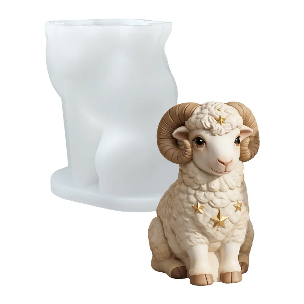 

Силиконовая форма в виде овечки для эпоксидной смолы, гипса, DIY поделок, подсвечников, декора для рабочего стола в деревенском стиле