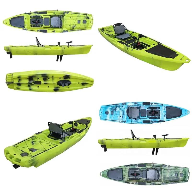 13 FT Pedal Kayak Propeller or Fin Pedal Drive,nativ Rudder With Electric Trolling Motor Single Seat Sit on Top Kajak Fishing
