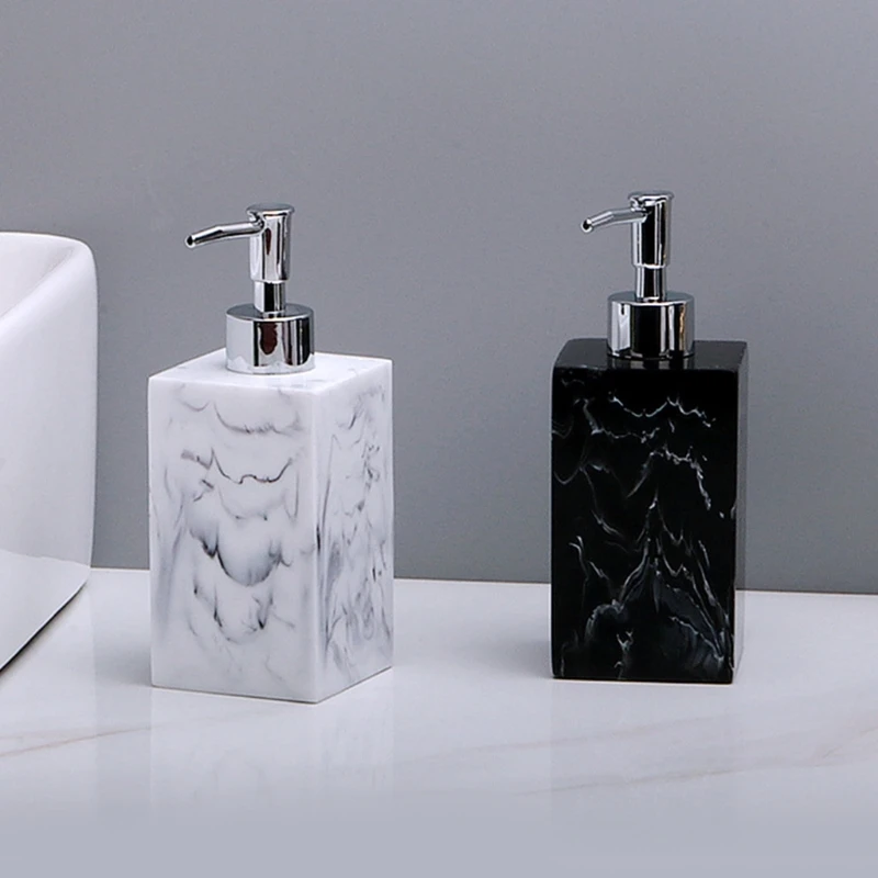 Soap Dispenser Bottle European Marble Pattern 500ml Capacity For Office Or Party Use, Unisex Appeal