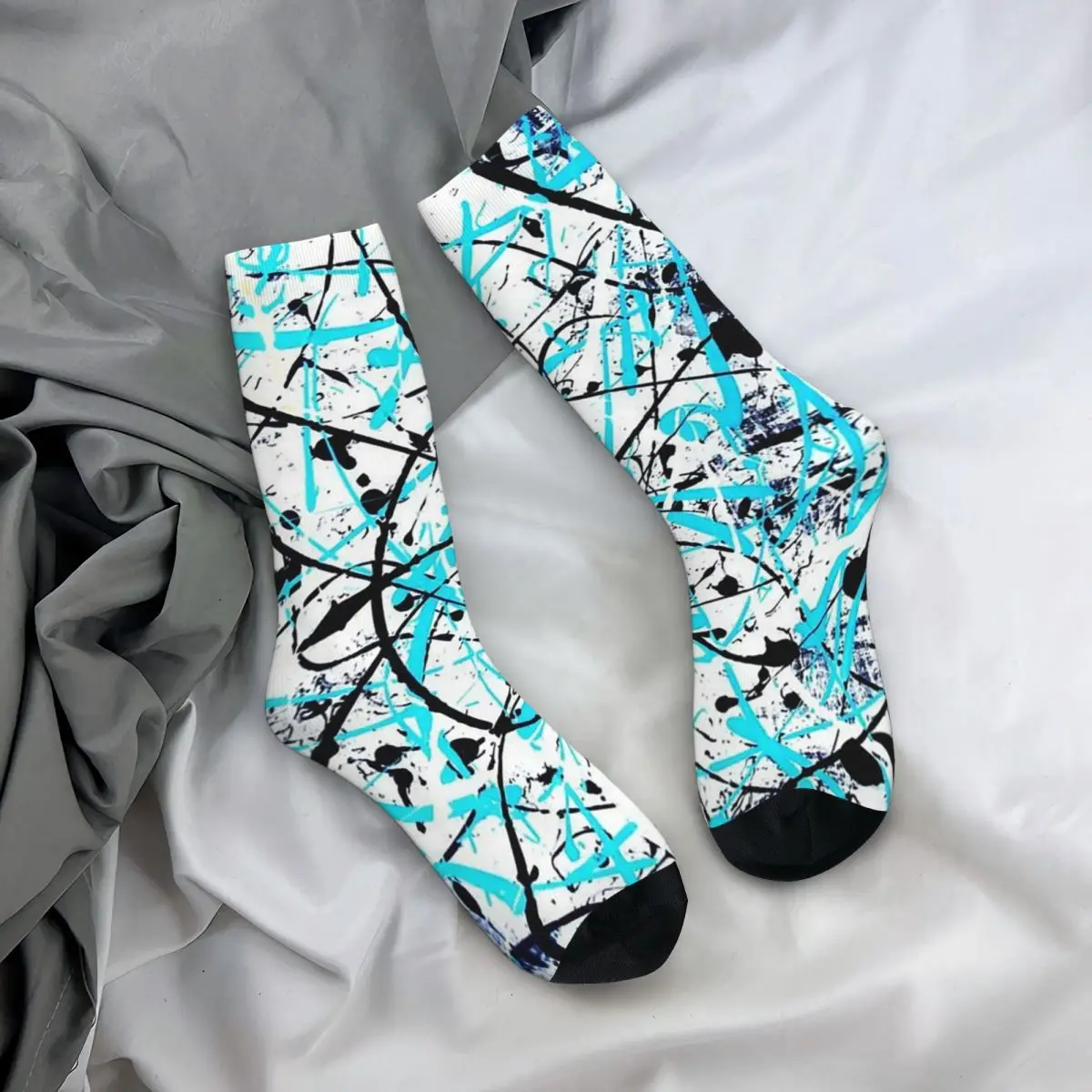 

Всесезонные чулки для экипажа, камуфляжные уличные носки в стиле поп-арт с граффити, забавные длинные носки, аксессуары для мужчин и женщин, подарок на день рождения