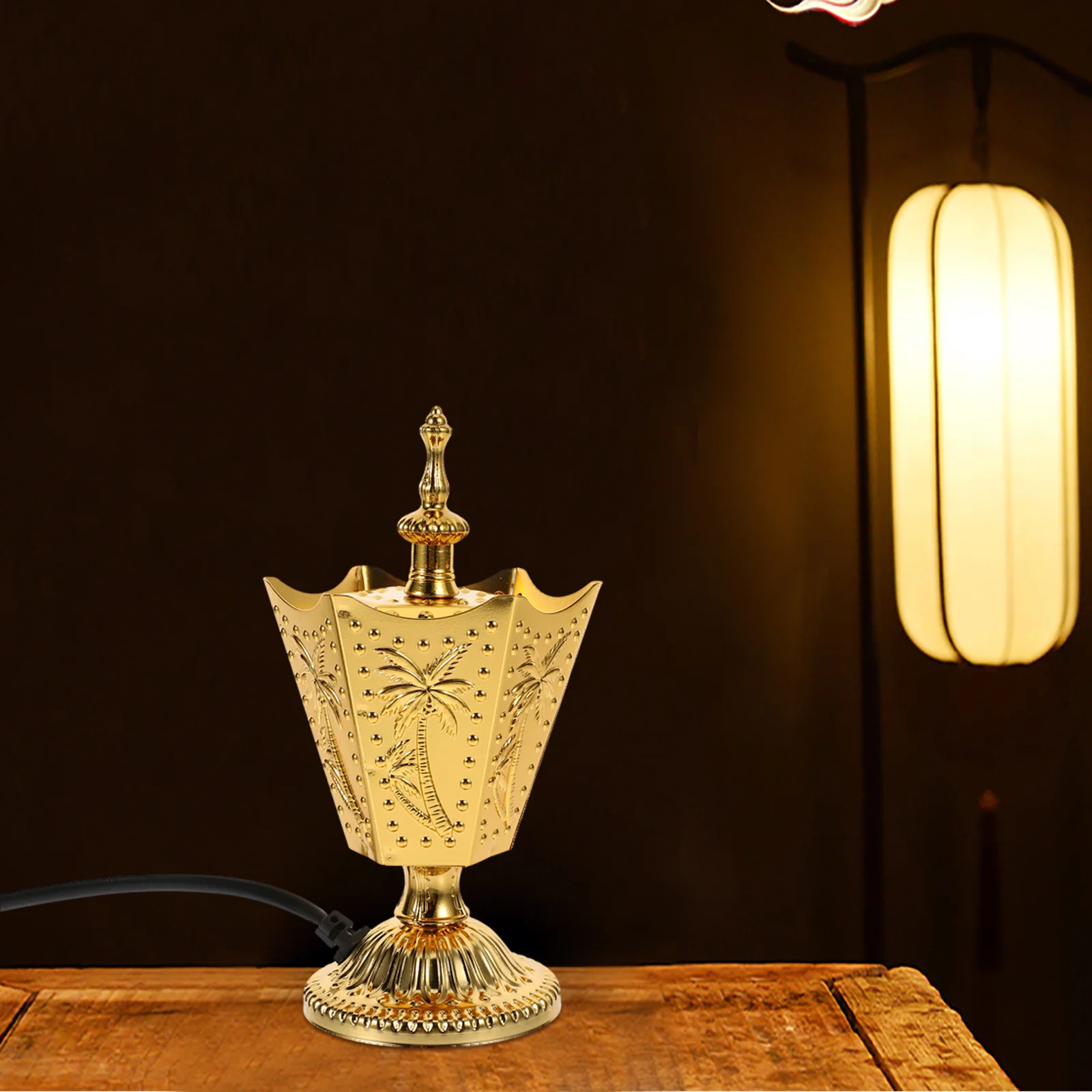 

Metal Incense Burner Copper Electric Censer Vintage Style Heater For Home Decor Living Space 110V Us