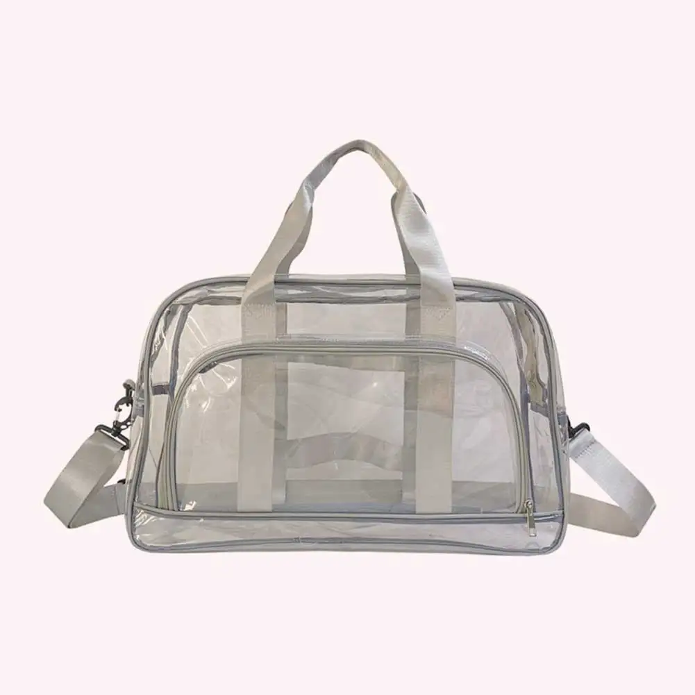 

Transparent PVC Fitness Training Bag Large Capacity Weeks Travel Duffel Bag Lightweight Waterproof Portable for Swimming Hiking