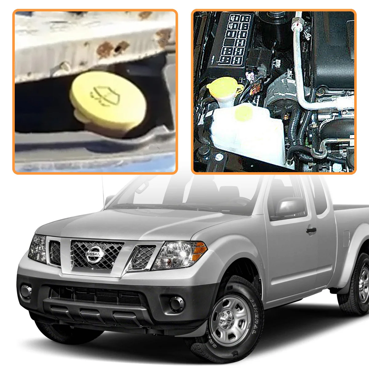 1 Stück Scheibenwasserbehälterdeckel passend für Nissan Frontier Xterra 200SX Altima Hardbody Pathfinder Sentra, 28913-8B700 – Detail 5