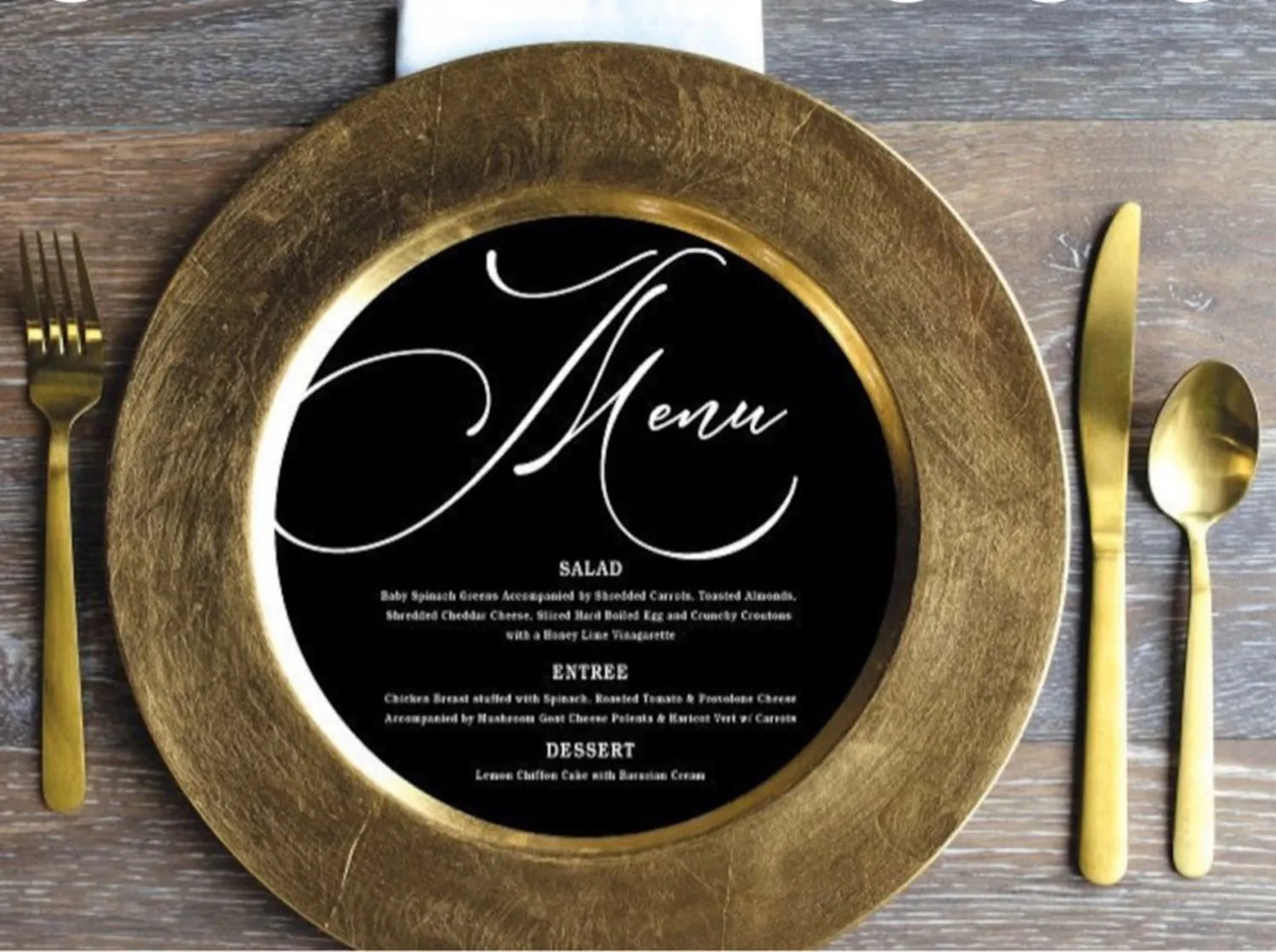 50pcs Black Menu Cards with White Words Printing Round Laser Cut Wedding Party Birthday Invitation Card