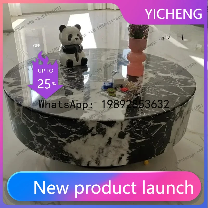 

Marble Coffee Table, Living Room Home Use, Round Light Luxury, Modern Minimalist Compact Space,