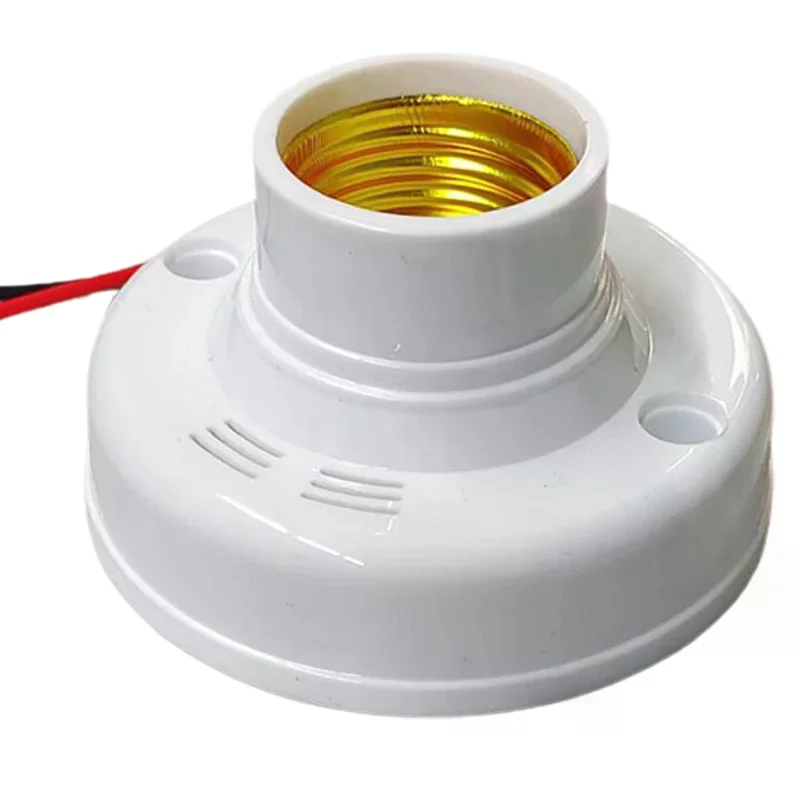E27 Base PIR Motion Detector Wall Lamp Holder Socket LED AC220V Automatic Human Body Infrared PIR Sensor Bulb Light