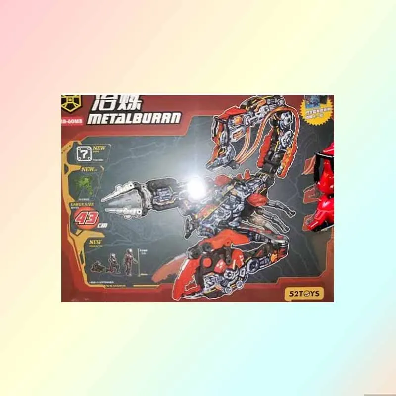 En STOCK 52 juguetes originales BEASTBOX BB-60MB METALBURRN figuras de acción de juguete para niños/niñas/niños/regalo de Navidad modelo coleccionable