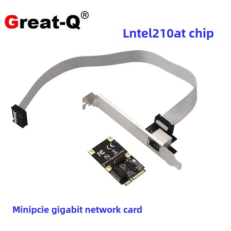 Factory price wholesale MPCIe Mini PCIe Gigabit Network Card Desktop Network Card 1000M Wired Network Card I210AT Chip