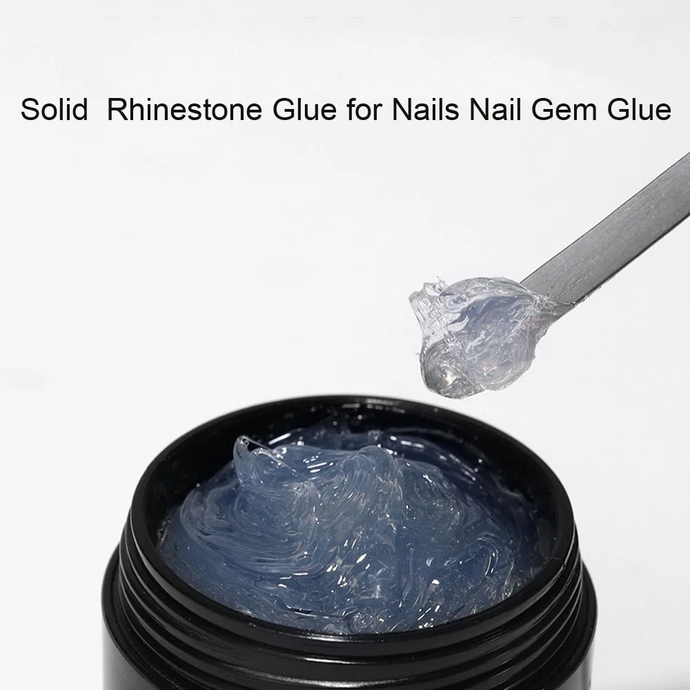 19g Strong Nail Glue No-Wipe Semi-Solid Rhinestone Gem CharmsAdhesive Gel 3 in1 Sculpting & Chrome Powder Model Gel UV Soak Off