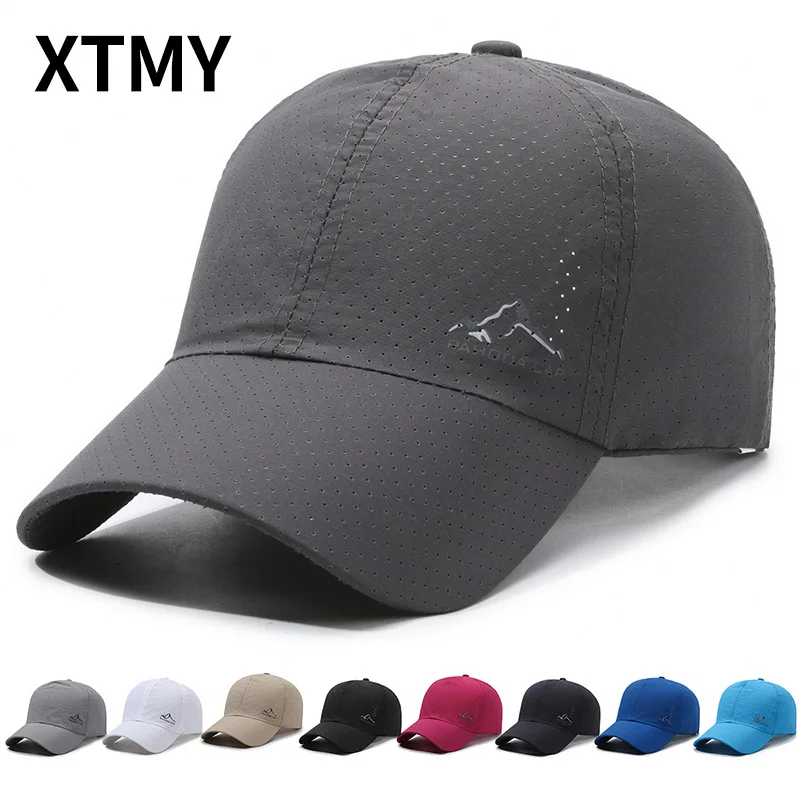 Summer visor men's travel outdoor quick-drying cap breathable punching full mesh baseball cap mountain cap