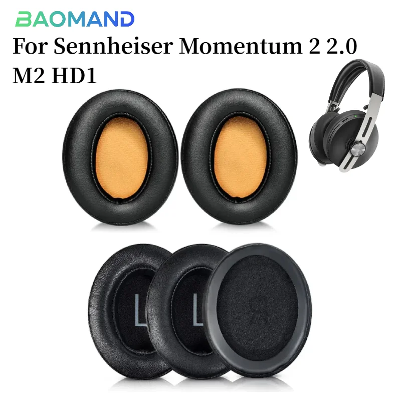 

Replacement Earpads for Sennheiser Momentum 2 2.0 M2 HD1 Earmuffs Ultra-soft Sponge Cushion Cover Repair Parts Headphone