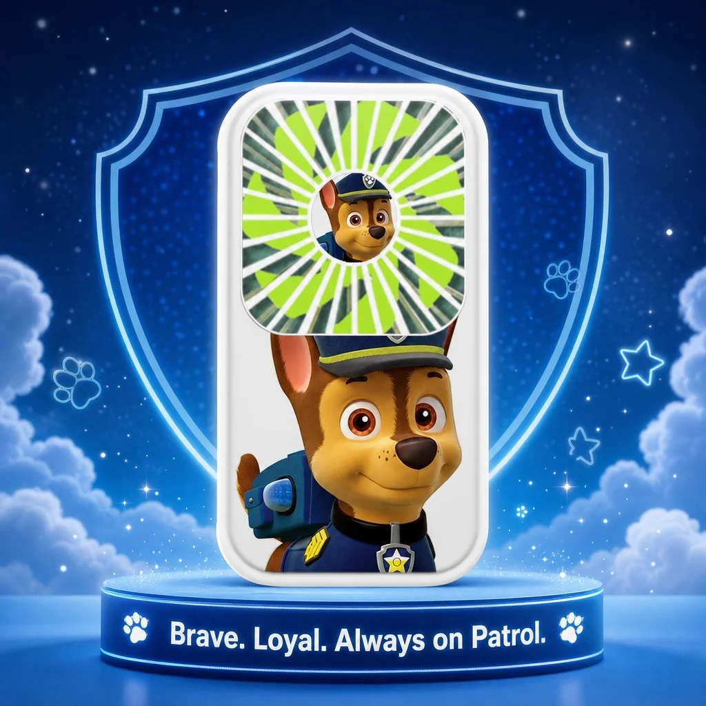 PAW Patrol Mini Handheld Fan Rechargeable Battery Quiet Portable USB Desk Fan for Students Dormitory Bedroom Office Travel