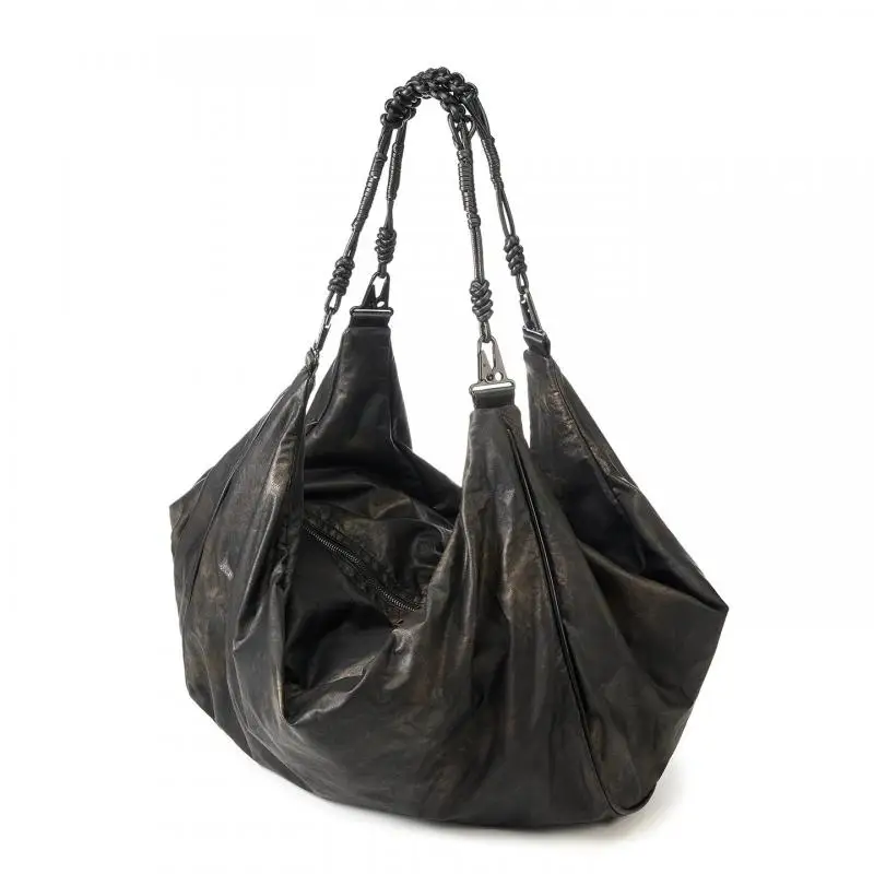2025 Light Luxury Fashion Pleated Large Capacity Women's Bag Retro Personalized High-end Feeling Shoulder Crossbody Bags Trendy