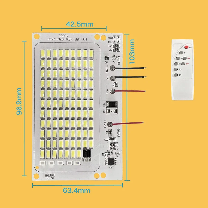 1 Buah 10W-600W LED Energi Surya Luar Ruangan 2835 5730 Lampu Proyeksi Manik Kecerahan Tinggi Panel Lampu Sumber Cahaya Terintegrasi