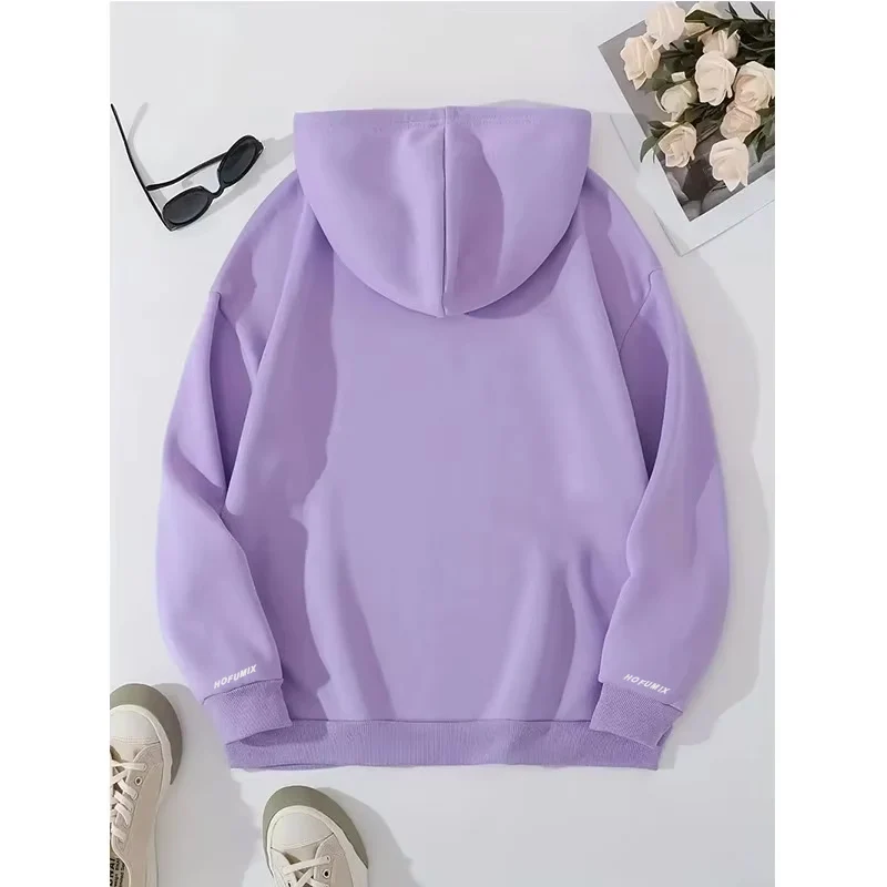HOFUMIX Graphic Dark Butterfly Pattern Printed Hoodies Women's Vintage Y2k Sweatshirts Casual Hooded Clothes Kawaii Pullovers