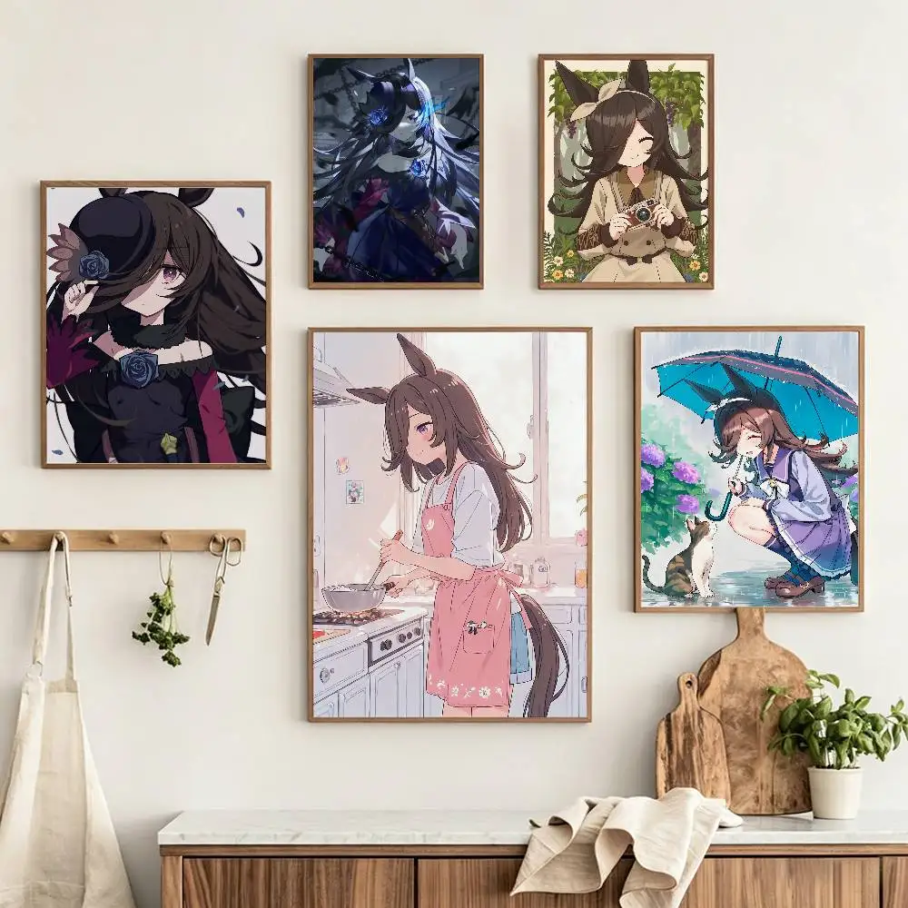 R-Rice Shower Umamusume Custom HD Waterproof Self Adhesive Wall Art Poster