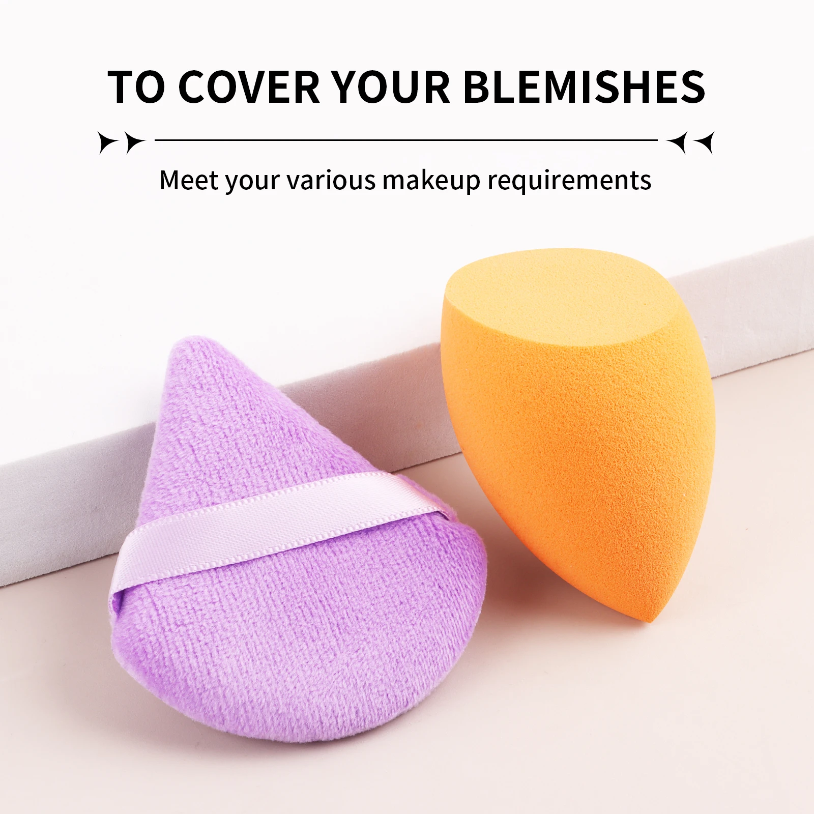 4-delige make-upborstelset Zacht synthetisch haar Make-upborstels Foundation Oogschaduw Cosmetisch Breng schoonheid Eieren en poederdonsjes Gereedschap