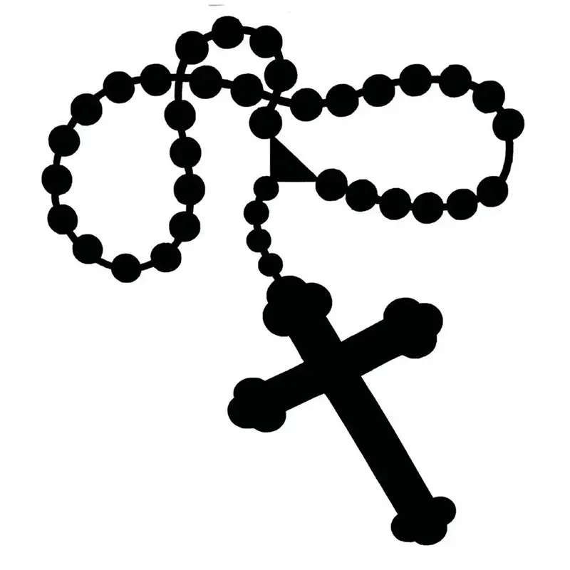 

ot Selling Personalized Rosary Religious Car Stickers PVC Auto Window Bumper Sunscreen Waterproof Cover Scratches Decals
