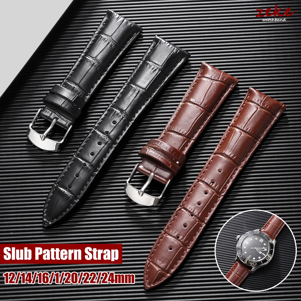 

Genuine Leather Watchbands 12/14/16/18/20/22/24mm Watch Band for Men Women Strap Steel Pin Buckle Premium Wrist Belt Bracelet