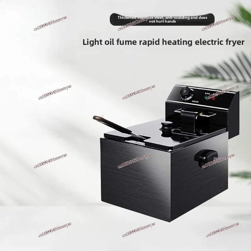 Commercial Electric Fryer Large Capacity 16 Liters Black Titanium Steel Fryer Multi-function