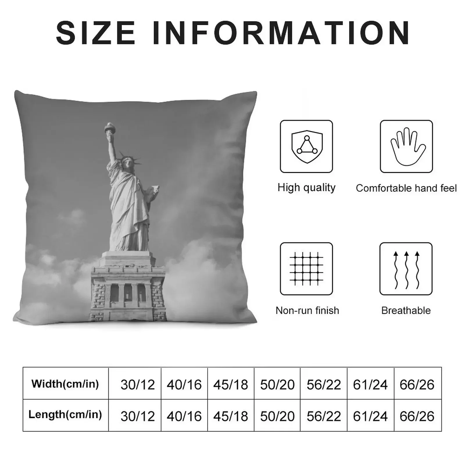 The Statue of Liberty Throw Pillow Cushion Cover Set Pillowcase pillow