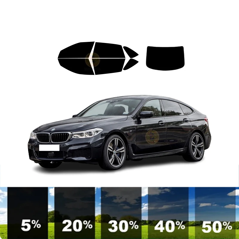 precut Removable Window Tint Film For Car 100% UVR 5%-70%VLT Heat Insulation Carbon ﻿For BMW 6 SERIES GRAN TURISMO 2018-2019