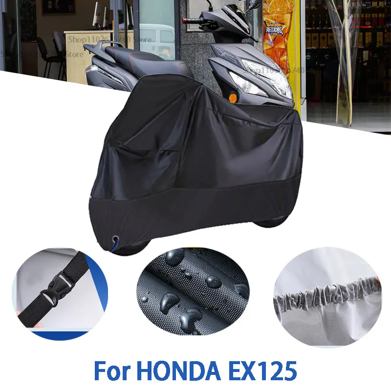 

Motorcycle Full Covers For HONDA EX125 Car Outdoors Sun Protection Dust No Ear Thickened Oxford Clothcover Accessories
