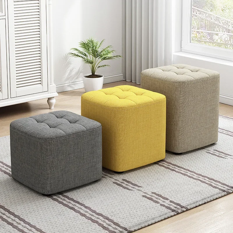 

Home Fabric Stool Doorway Shoe Changing Stools Leg Sofa Stool Footstool Living Room Small Bench Table Stool