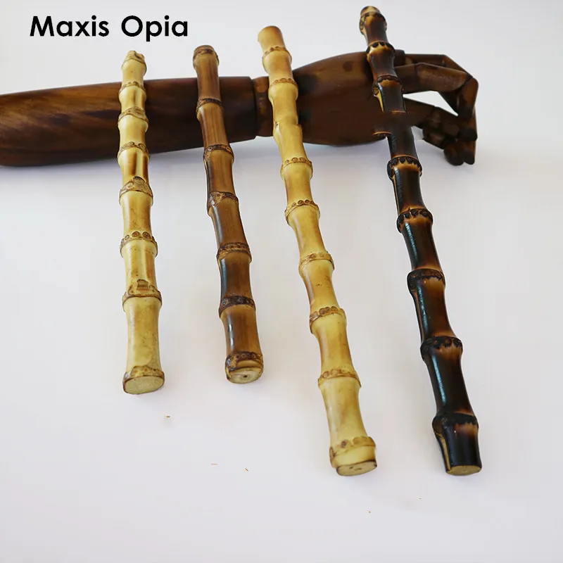 one Pairs Size 33 cm Long Straight Bamboo Purse Handle Bamboo Parts For Handbag Wholesale Cheapest Price China Bamboo Handle