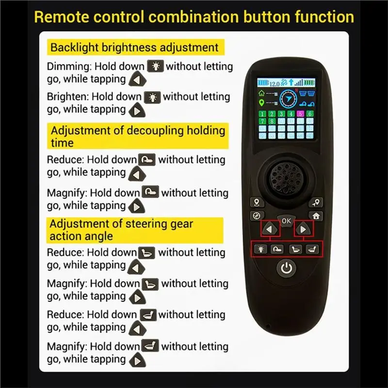 A99E-RXG7-TXG4 Remote Controller Color Screen Display 6-15VDC Receiver Board With GPS Module For RC Trawler Bait Boat Refit