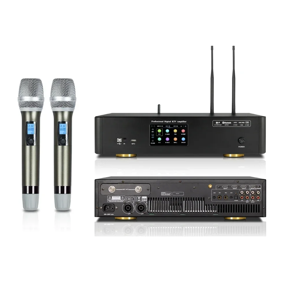 Professional 3 In 1 Multifunction Stage Public Address System 450w Constant Voltage Audio PA Power Amplifier