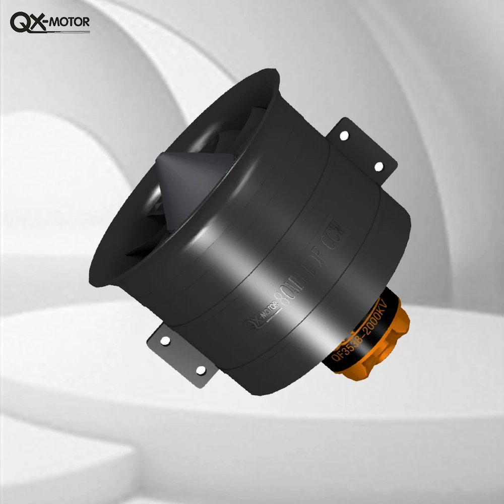 QX-MOTOR 50mm Plastic EDF with 12 Blades Ducted fan suit for RC plane