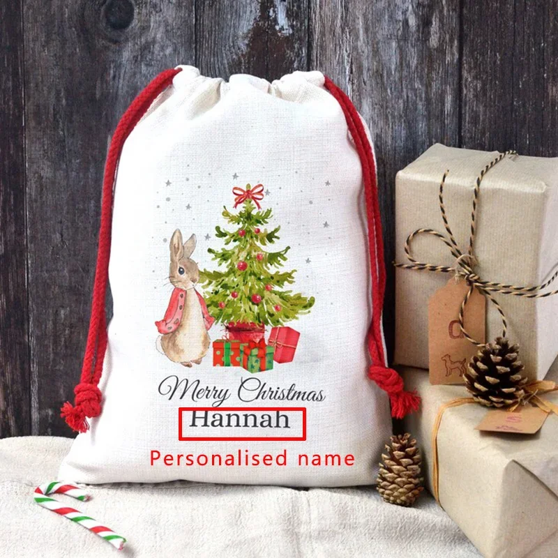 personalised stocking santa sack kid boy girl merry Christmas Eve box Special Delivery baby 1st first Xmas gift toy bag Children