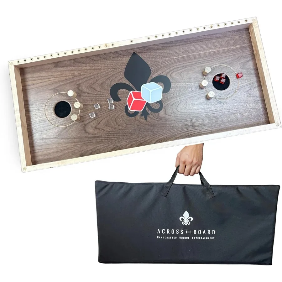 

Portable Multiplayer Dice Game with Carrying Case: Unique Alternative to Yard Washers or Any 2 or 4 Player Games Ideal for Fami