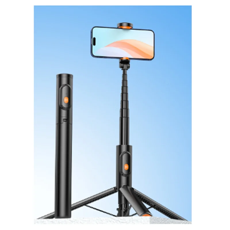 B24B Self-Popping Selfie Stick Tripod Portable Bluetooth Remote Control Selfie Sticks Handheld Sticks For Outdoor Travel