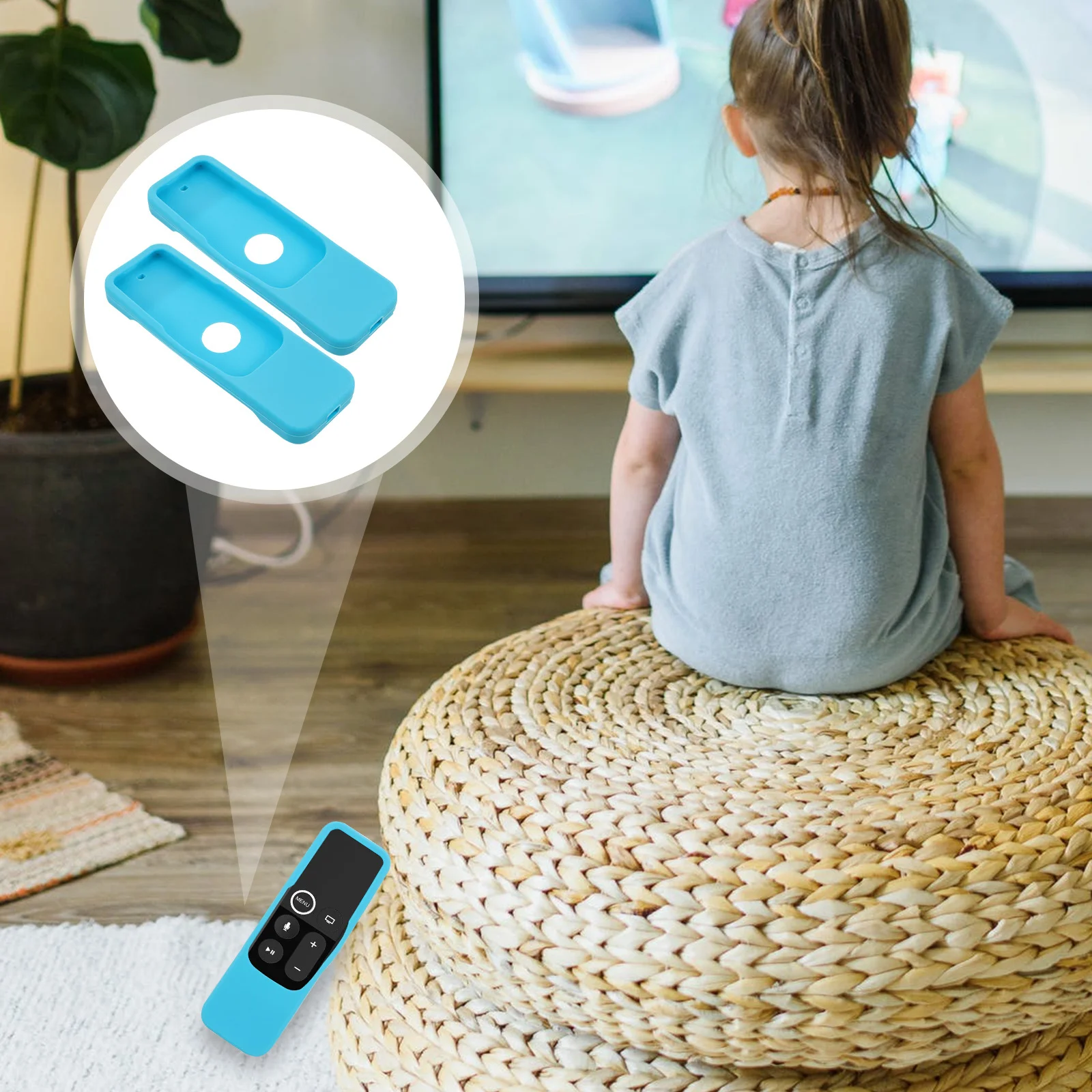 

2Pcs Remote Protective Cover Silicone Case for Easy Install Lightweight Durable Kids Pets Friendly