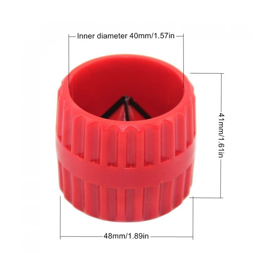 5  - 38mm Red Round Thickened Copper Tube Chamfer for Tube Metal Internal / External Deburring