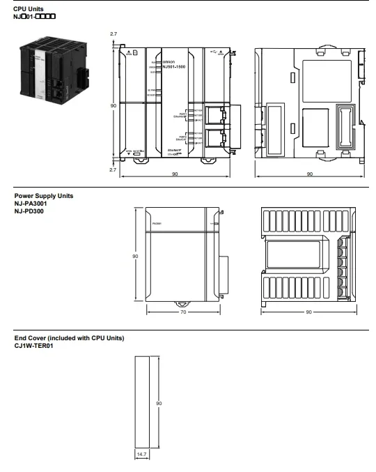 NJ101-1000 PLC baru NJ101-9000 NJ101-9020 seri nj-series Machine Automation Controller NJ-101