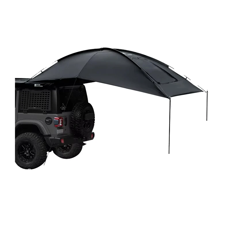 

Foldable Large Space Car Side Awning UV Protection Black Oxford Cloth Portable SUV Side Tent for Outdoor Camping Travel